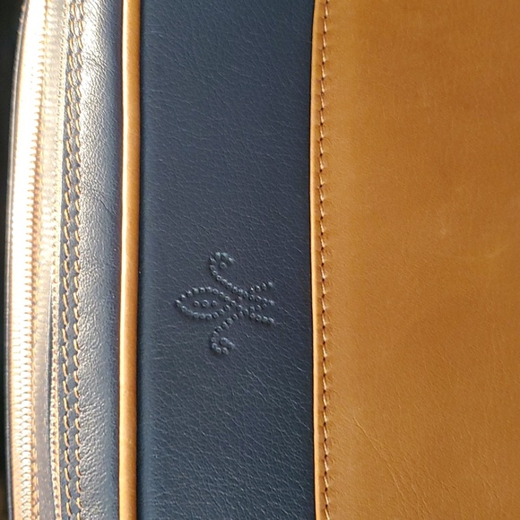 Royal Albartross Mens Shave Kit Dopp Kit Travel Bag Brown & Navy Leather… - Picture 4 of 9